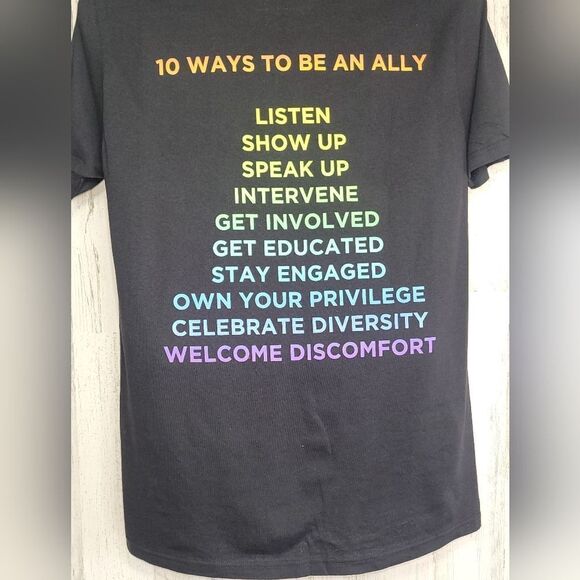 Proud Ally Pride Tee NWT/NWOT LOVE IS LOVE - Picture 4 of 6